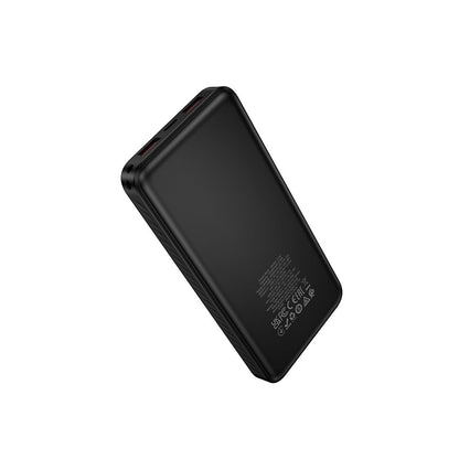HOCO J154 External Battery, 10000mAh, 22.5W, QC + PD, 1 x USB-C - 2 x USB-A, Black