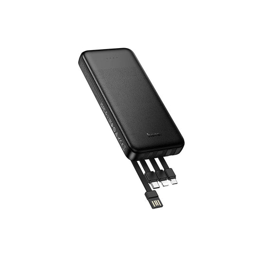 HOCO J163 External Battery, 10000mAh, 10W, 1 x Lightning - 1 x microUSB - 2 x USB-A - 1 x USB-C, Black