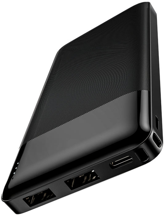 HOCO J72 External Battery, 10000mAh, 10W, 2 x USB-A, Black