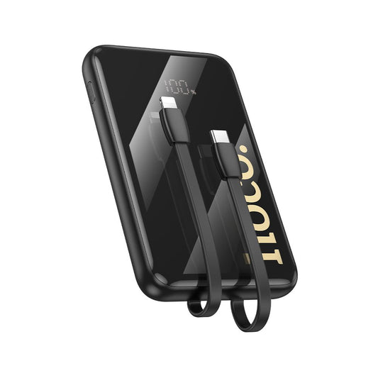 HOCO Q37 External Battery, 10000mAh, 22.5W, QC + PD, 1 x Lightning - 1 x USB-A - 2 x USB-C, Black