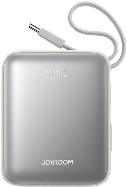 Joyroom JR-PBF27 External Battery, 10000mAh, 22.5W, QC + PD, 1 x Lightning - 2 x USB-C, White