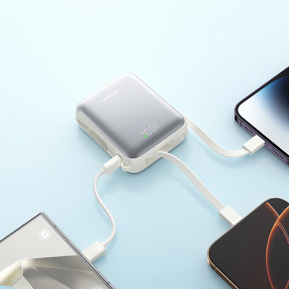 Joyroom JR-PBF27 External Battery, 10000mAh, 22.5W, QC + PD, 1 x Lightning - 2 x USB-C, White