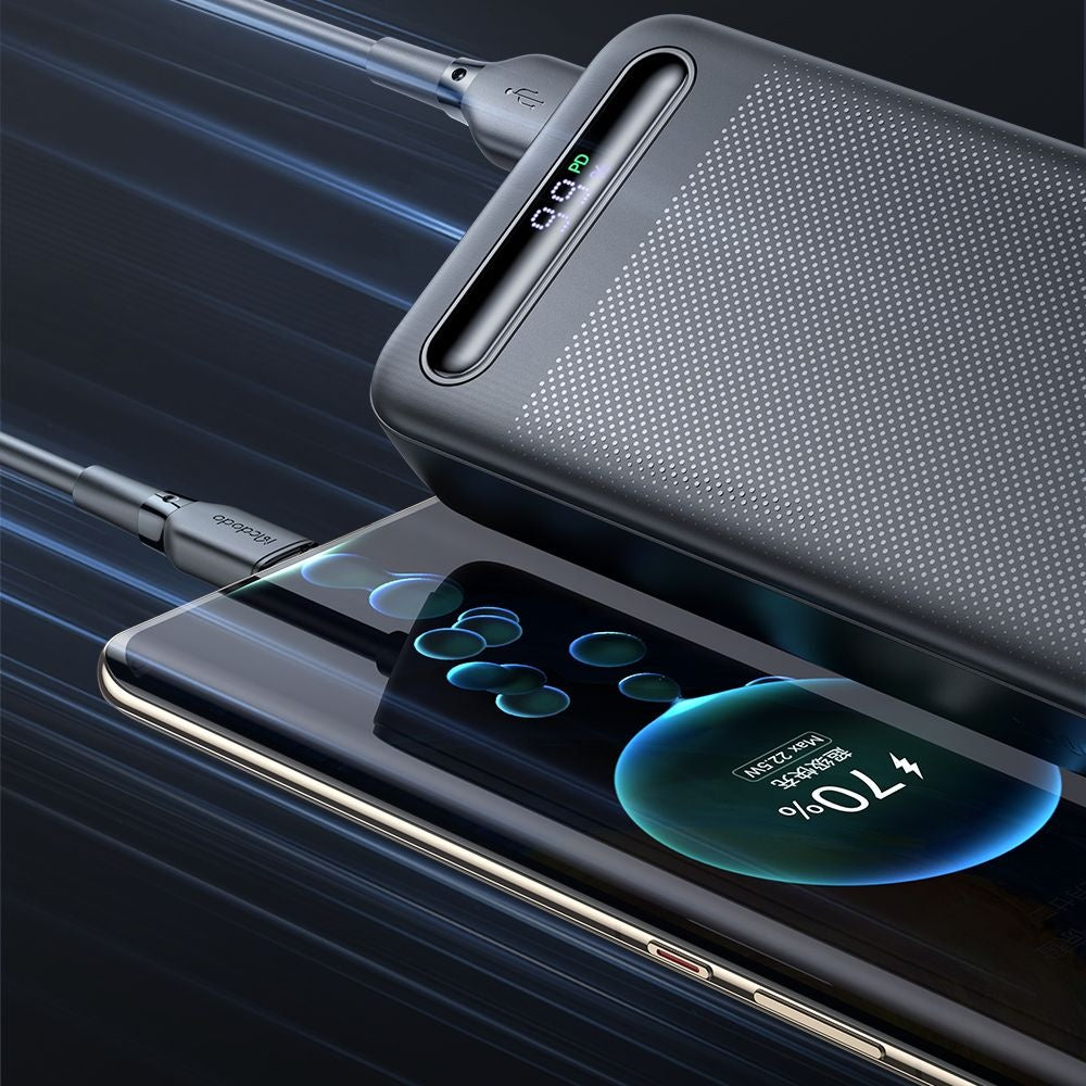 McDodo MC-3891 Star External Battery, 20000mAh, 22.5W, QC + PD, 2 x USB-A - 1 x USB-C, Black