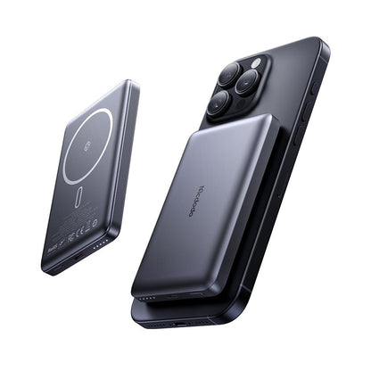 McDodo MC-4651 Meta Wireless External Battery, 10000mAh, 20W, PD + FQI, 1 x QI - 1 x USB-C, Black