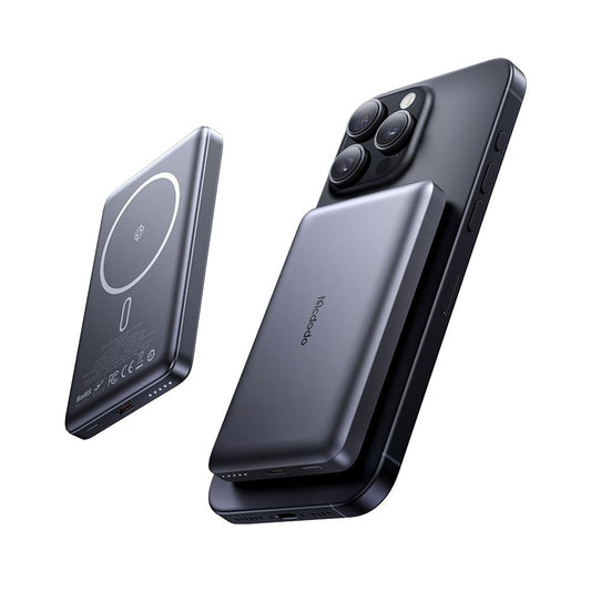 McDodo MC-4651 Meta Wireless External Battery, 10000mAh, 20W, PD + FQI, 1 x QI - 1 x USB-C, Black