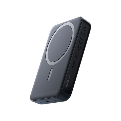 McDodo MC-5931 Ambilight Wireless External Battery, 10000mAh, 30W, PD + FQI, 1 x QI - 1 x USB-C, Black