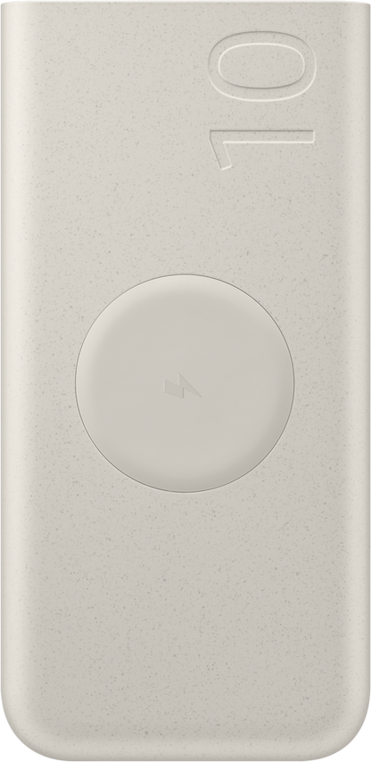 Εξωτερική Μπαταρία Wireless Samsung, 10000mAh, 25W, PD + FQI, 1 x QI - 2 x USB-C, Μπεζ EB-U2510XUEGEU