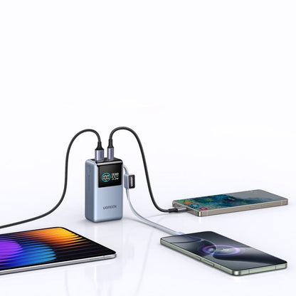 Εξωτερική Μπαταρία UGREEN Nexode Pro PB727 (75701B), 10000mAh, 55W, QC + PD, 1 x USB-A - 2 x USB-C, Γκρι