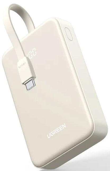 UGREEN PB521 External Battery, 20000mAh, 30W, QC + PD, 1 x USB-A - 2 x USB-C, White