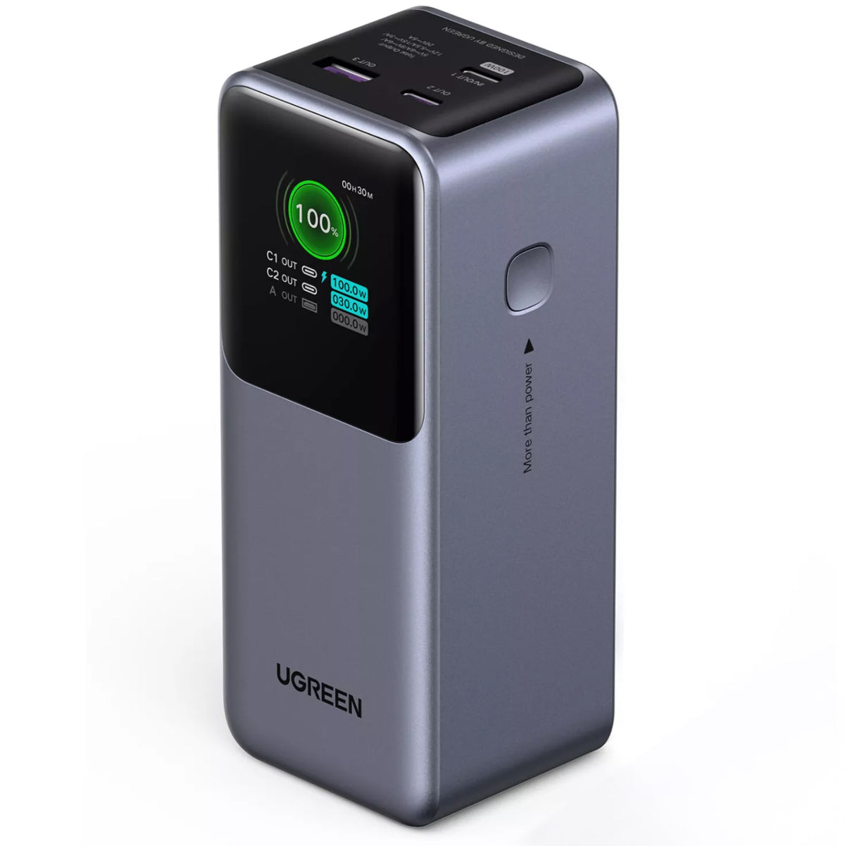 Εξωτερική Μπαταρία UGREEN PB721, 20000mAh, 130W, QC + PD, 1 x USB-A - 2 x USB-C, Γκρι