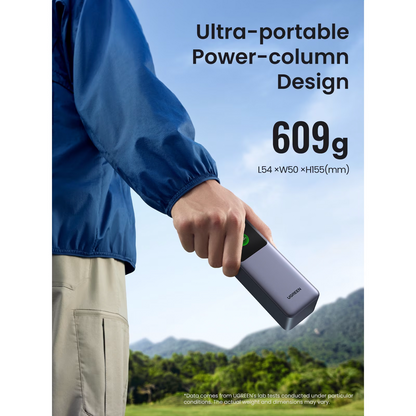 UGREEN PB722 External Battery, 25000mAh, 200W, QC + PD, 1 x USB-A - 2 x USB-C, Gray, Resealed