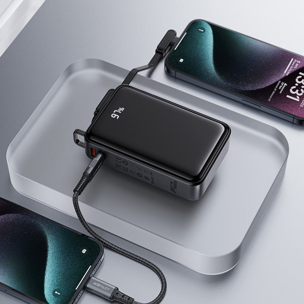 Εξωτερική Μπαταρία Acefast M4, 20000mAh, 67W, PD, 1 x USB-A - 2 x USB-C, Μαύρο