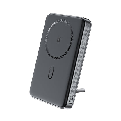 Acefast M6 Wireless External Battery, 10000mAh, 20W, PD + FQI, 1 x QI - 1 x USB-C, Black