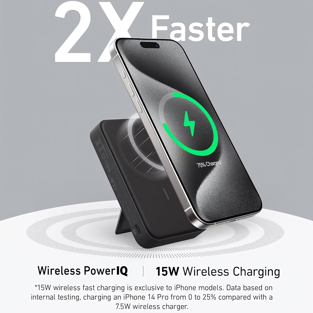 Εξωτερική Μπαταρία Ασύρματη Anker MagGo, 10000mAh, 27W, PD + FQI, 1 x QI - 1 x USB-C, Μαύρη A1654G11
