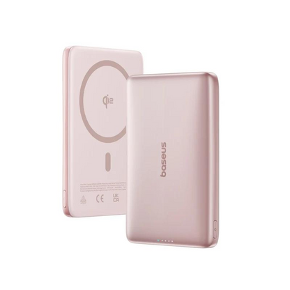 Εξωτερική Μπαταρία Wireless Baseus PicoGo AM41, 10000mAh, 27W, PD + FQI, 1 x QI - 1 x USB-C, Ροζ E0027202