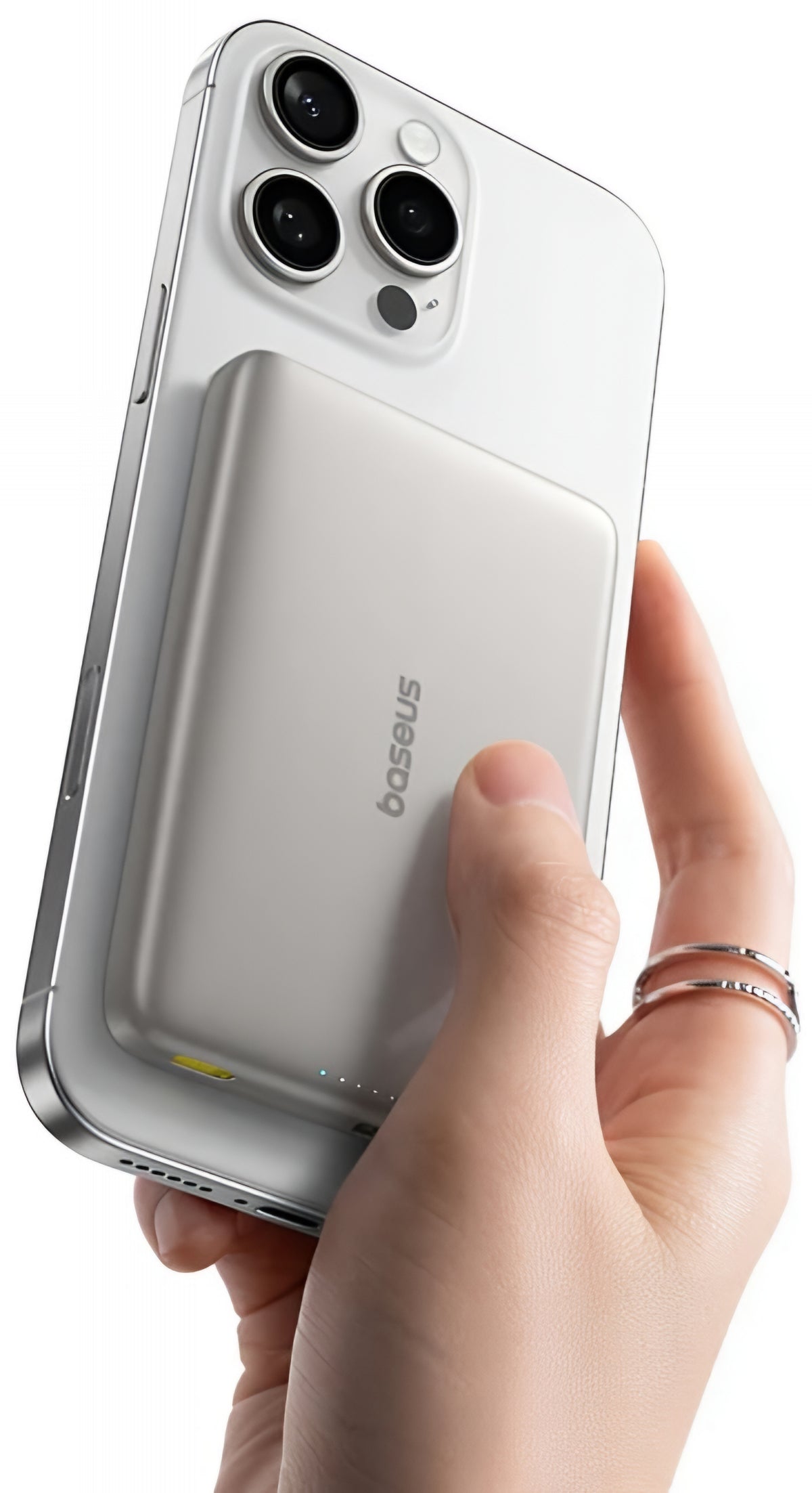Εξωτερική Μπαταρία Ασύρματη Baseus PicoGo AM41, 10000mAh, 27W, PD + FQI, 1 x QI - 1 x USB-C, Μπεζ E0027203