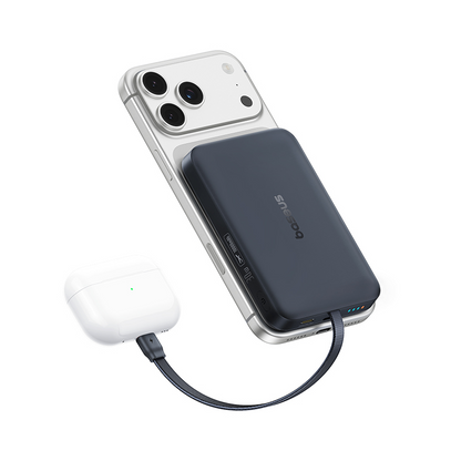 Εξωτερική Ασύρματη Μπαταρία Baseus EnerFill FM11 Magnetic, 10000mAh, 30W, PD + FQI, 1 x QI - 2 x USB-C, Μαύρο E0028904