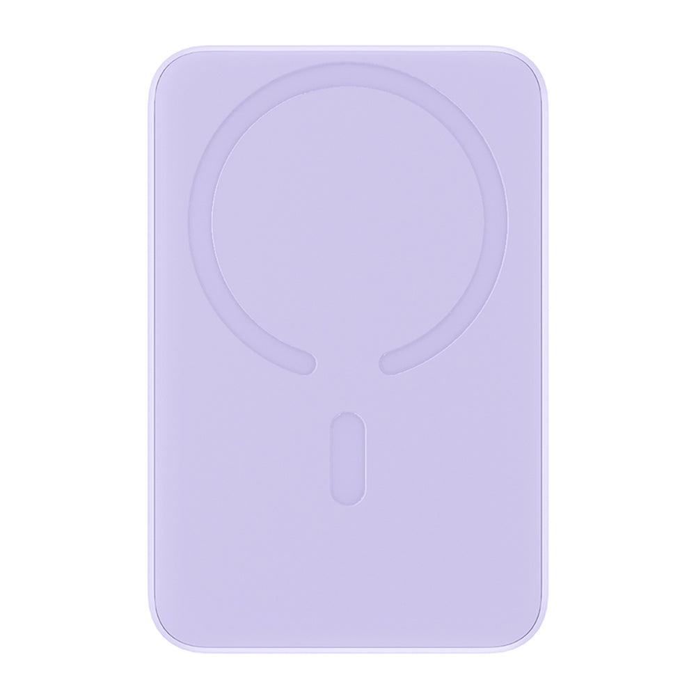 Baseus Magnetic Mini Wireless External Battery, 10000mAh, 20W, PD + FQI, 1 x QI - 1 x USB-C, Purple PPCX110105