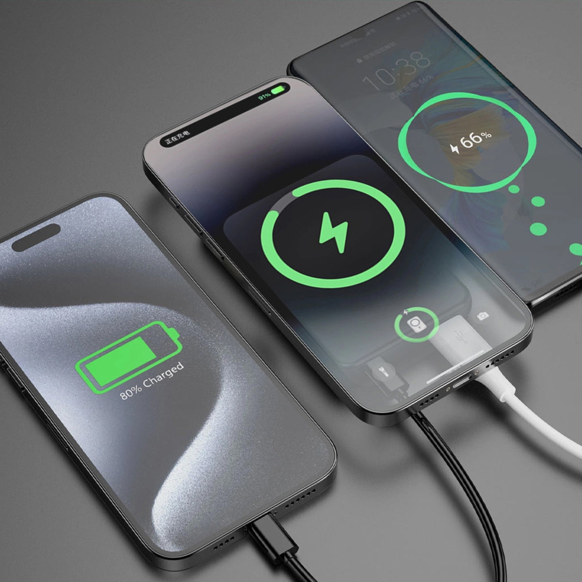 Dudao K14S+ Wireless External Battery, 10000mAh, 22.5W, QC + PD + FQI, 1 x QI - 1 x USB-A - 1 x USB-C, Black