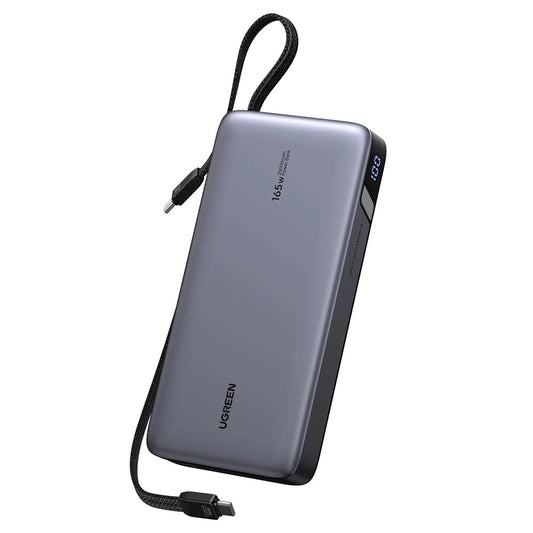 UGREEN PB552 External Battery (55995B), 25000mAh, 165W, QC + PD, 1 x USB-A - 3 x USB-C, Gray
