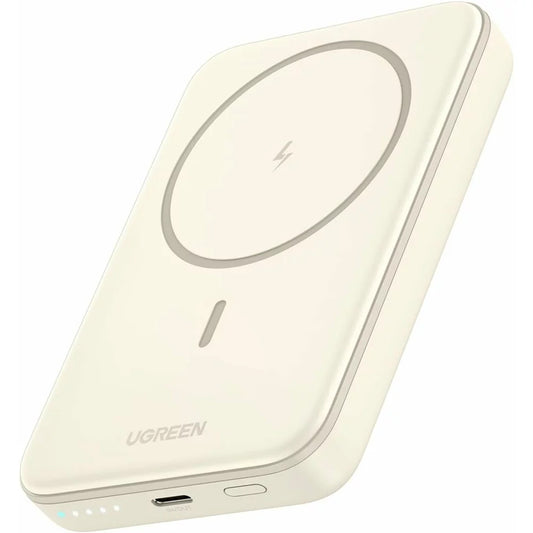 Εξωτερική Μπαταρία Ασύρματη UGREEN PB561, 10000mAh, 20W, PD + FQI, 1 x QI - 1 x USB-C, Μπεζ