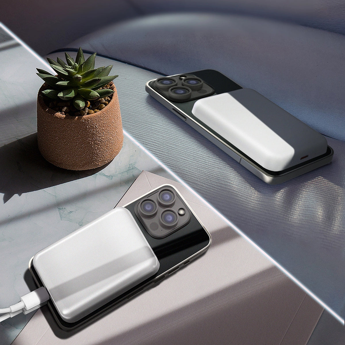 Εξωτερική Μπαταρία Wireless WZK WRW349YWS, 10000mAh, 20W, PD + FQI, 1 x QI - 1 x USB-C, Λευκή