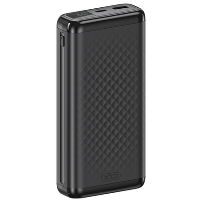 XO Design PB309 External Battery, 20000mAh, 22.5W, QC + PD, 1 x USB-A - 1 x USB-C, Black