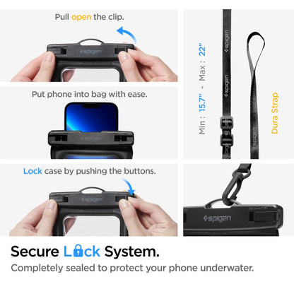 Spigen A621 Universal Waterproof Bag and Case, Black AMP04533