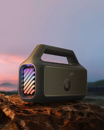 Anker SoundCore Boom 2 New Version Portable Bluetooth Speaker, 80W, TWS, RGB, Waterproof, Green A3138062