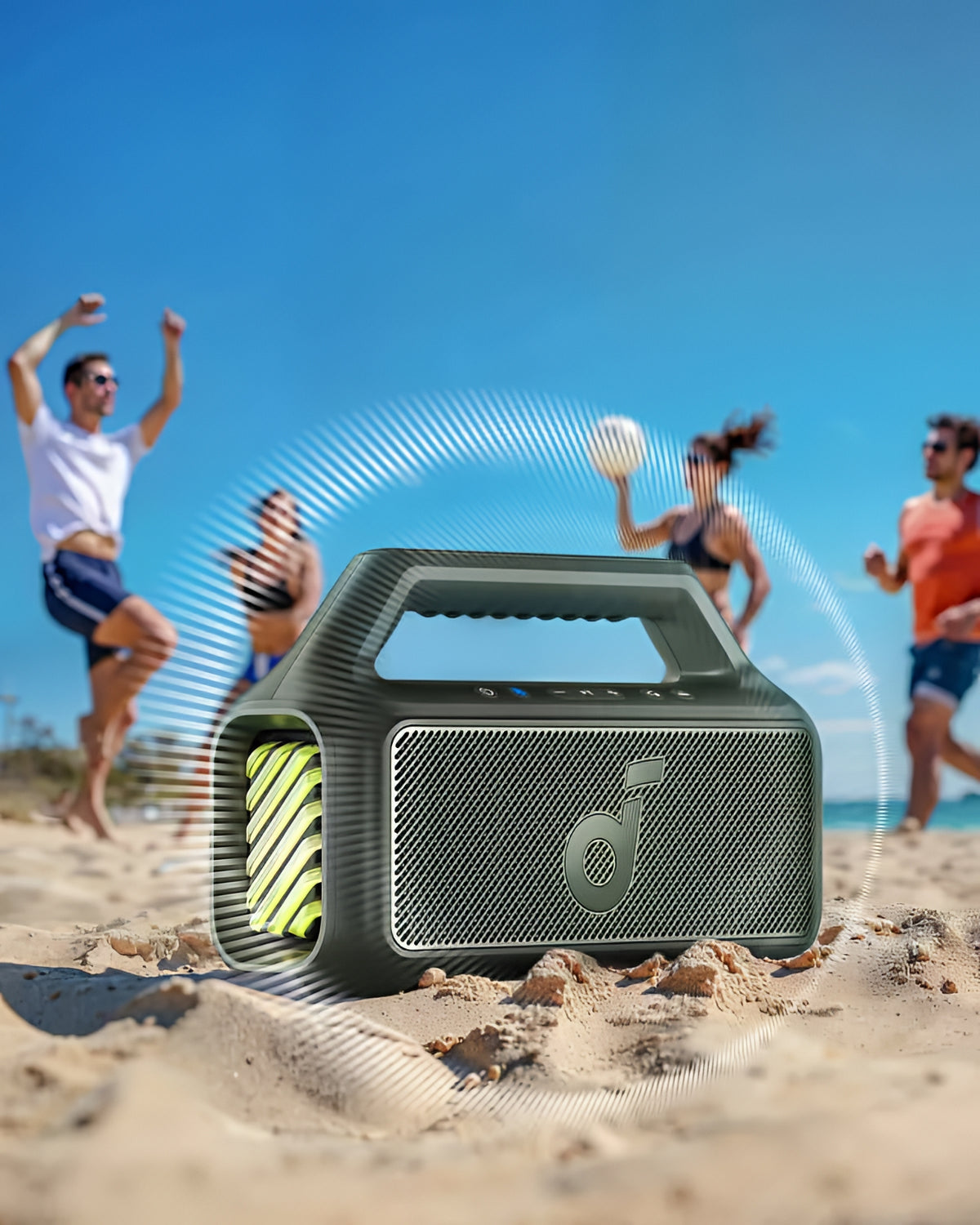 Anker SoundCore Boom 2 New Version Portable Bluetooth Speaker, 80W, TWS, RGB, Waterproof, Green A3138062