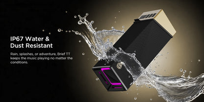 Φορητό Ηχείο Bluetooth Bugani Brief TT, 60W, RGB, Αδιάβροχο, Μαύρο Χρυσό