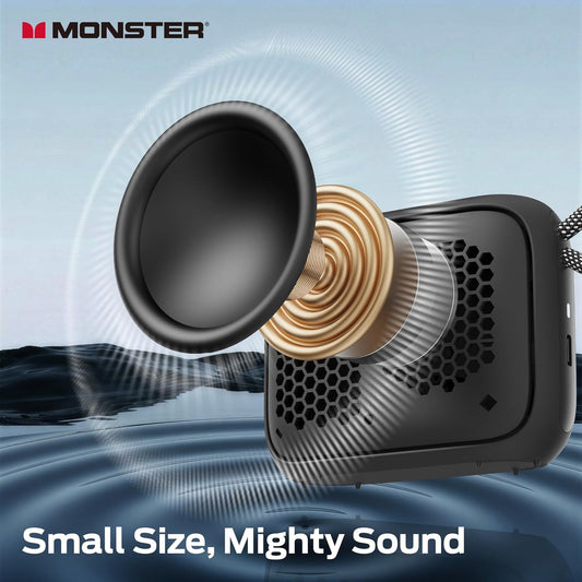 Φορητό Ηχείο Bluetooth Monster S520, 5W, TWS, RGB, Αδιάβροχο, Μαύρο