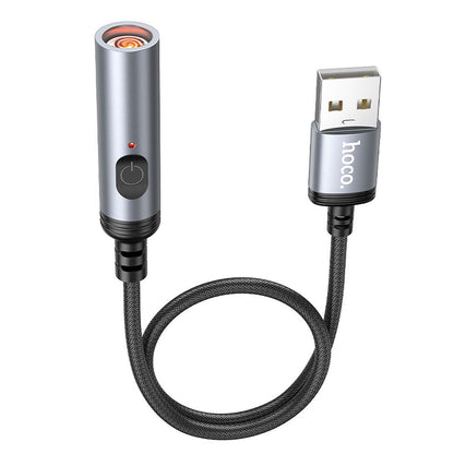 Ηλεκτρικό Αναπτήρα HOCO UA30, USB-A, 30cm, Γκρι