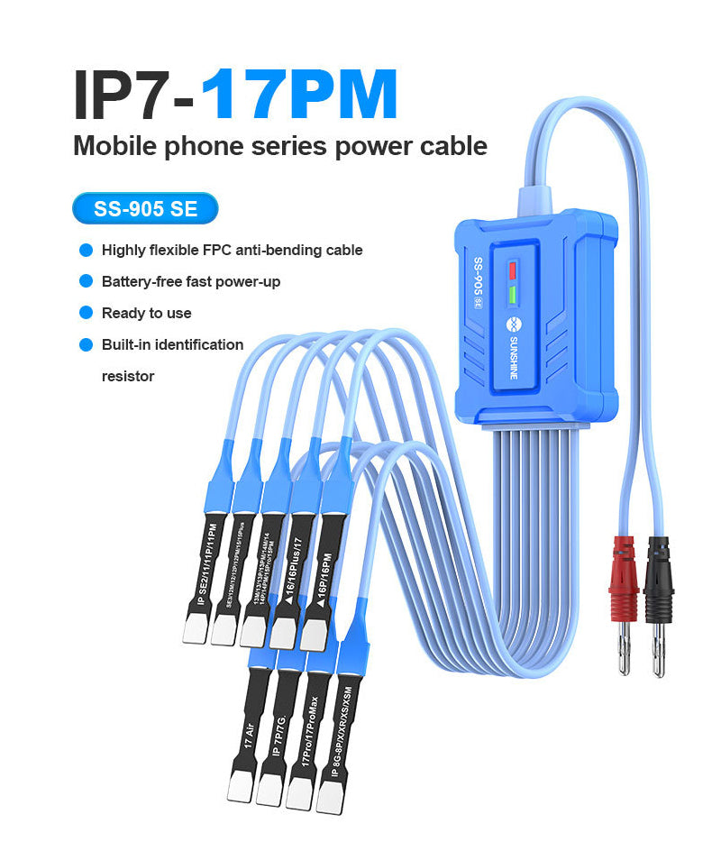 Sunshine SS-905 SE Power Cable for Apple iPhone 7 - 17 Series