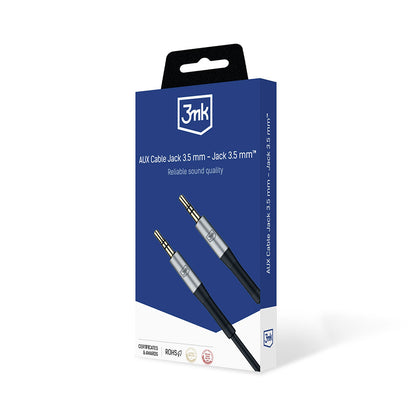 Καλώδιο Ήχου 3.5mm - 3.5mm 3MK, 1μ, Μαύρο