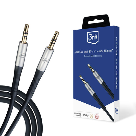 Καλώδιο Ήχου 3.5mm - 3.5mm 3MK, 1μ, Μαύρο