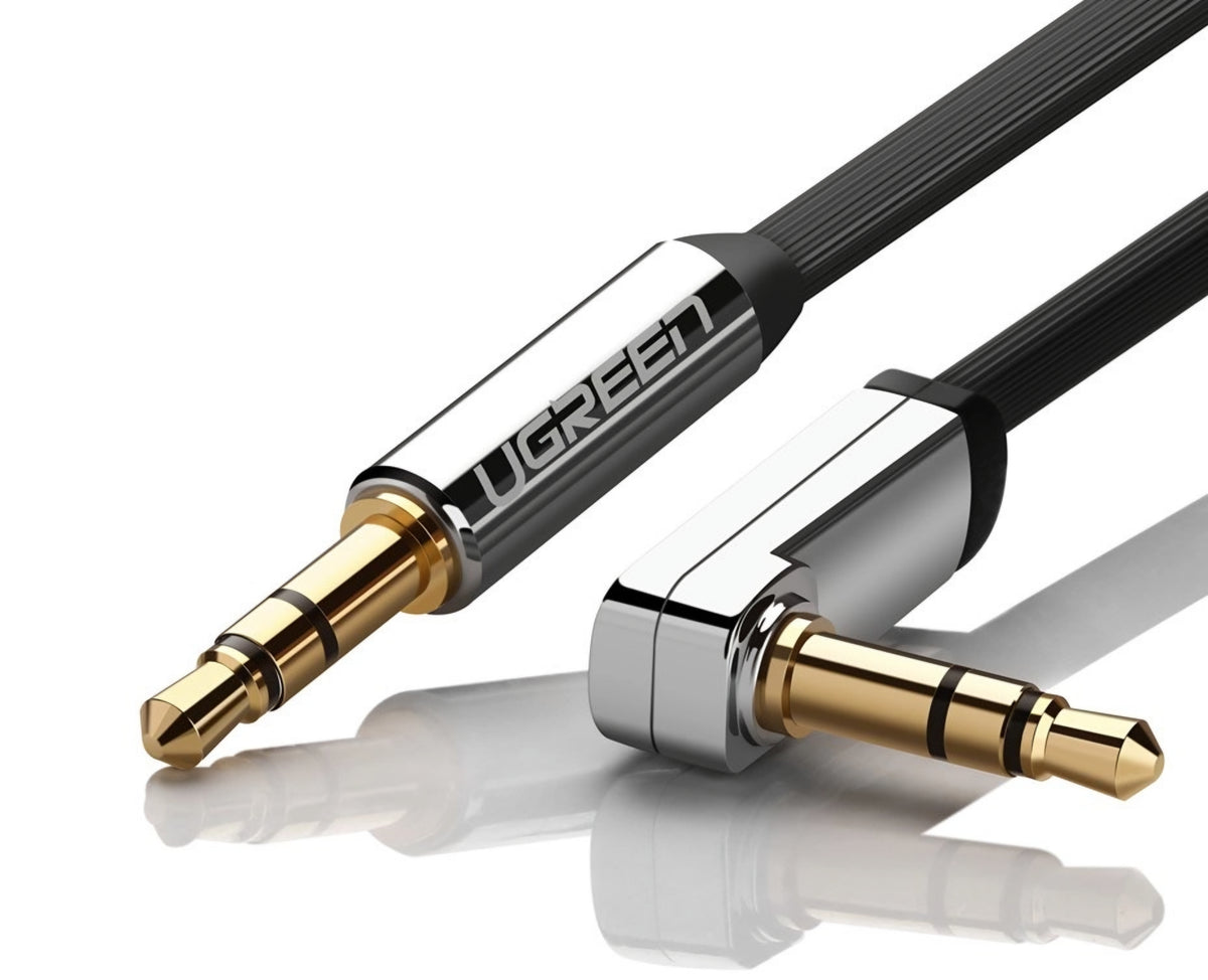 UGREEN AV119 Angled 3.5mm - 3.5mm Audio Cable, 1.5m, Black