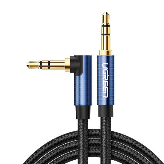 UGREEN AV112 Angled 3.5mm - 3.5mm Audio Cable, 1m, Blue