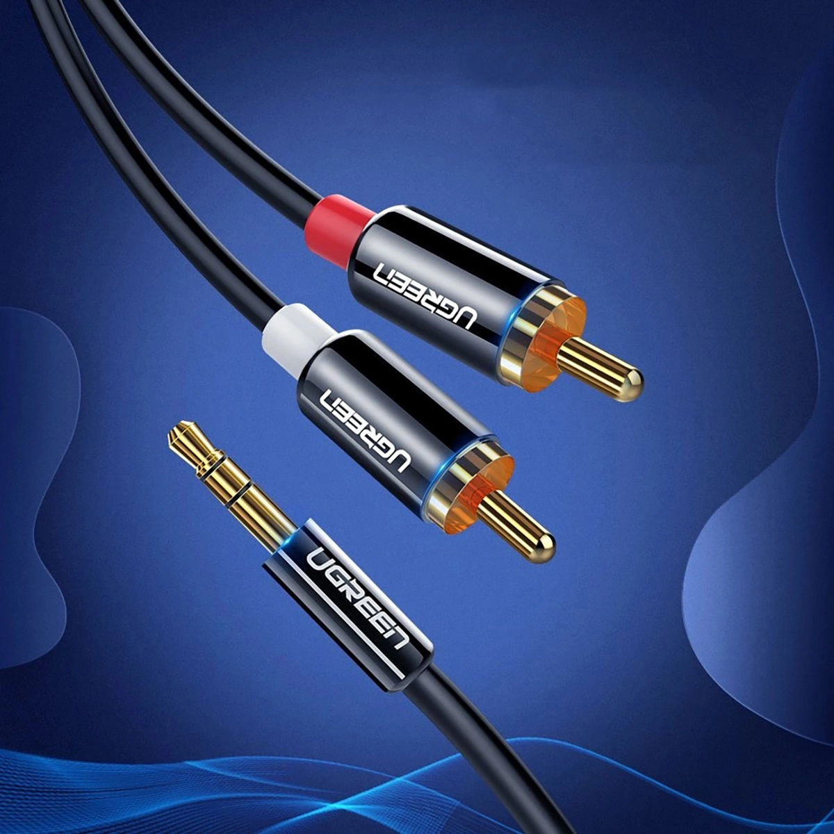 3.5mm Audio Cable - 2 x RCA UGREEN AV116, 1m, Black