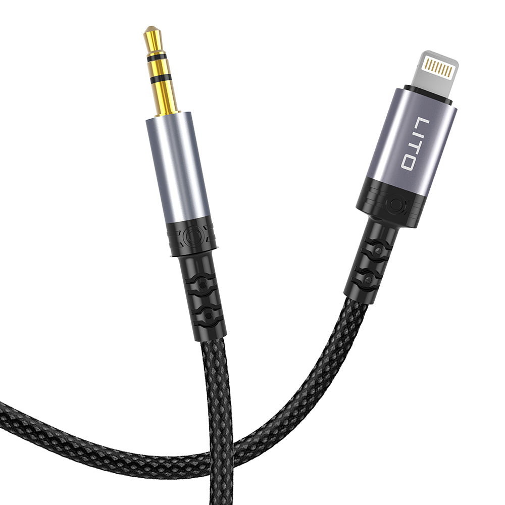 Καλώδιο Ήχου Lightning - 3.5mm Lito LA01L, 1m, Μαύρο