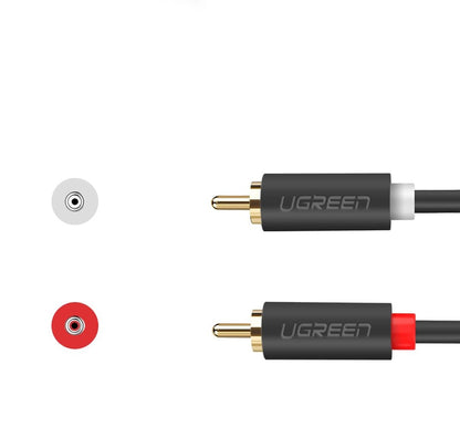 Καλώδιο Ήχου UGREEN AV104, 2 x RCA - 2 x RCA, 2m, Μαύρο