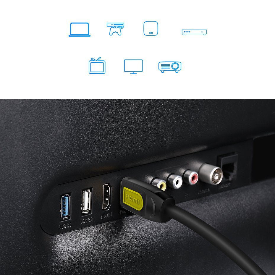 UGREEN HD101 Video Cable, HDMI - HDMI, 4K, 1m, Black