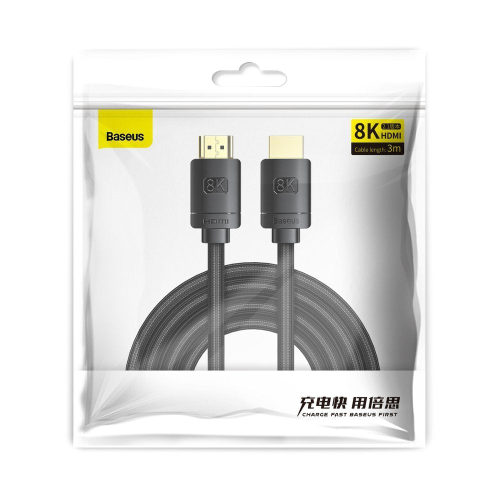 Baseus High Definition Video Cable, HDMI - HDMI, 8K, 3m, Black CAKGQ-L01
