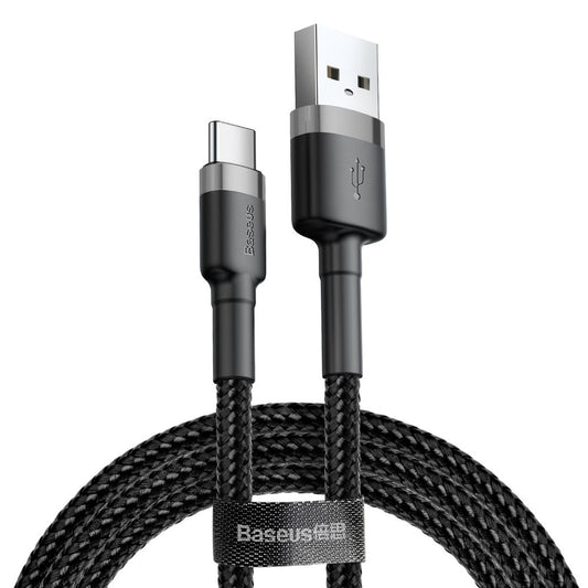 USB-A to USB-C Data and Charging Cable Baseus Cafule, 18W, 3m, Gray CATKLF-UG1