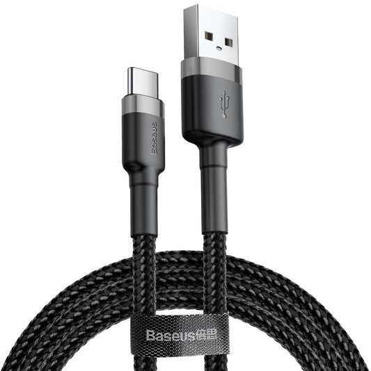 USB-A to USB-C Data and Charging Cable Baseus Cafule, 60W, 1m, Gray CATKLF-BG1