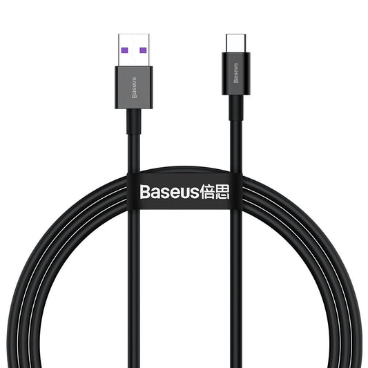 USB-A to USB-C Data and Charging Cable Baseus Superior Series, 66W, 1m, Black CATYS-01