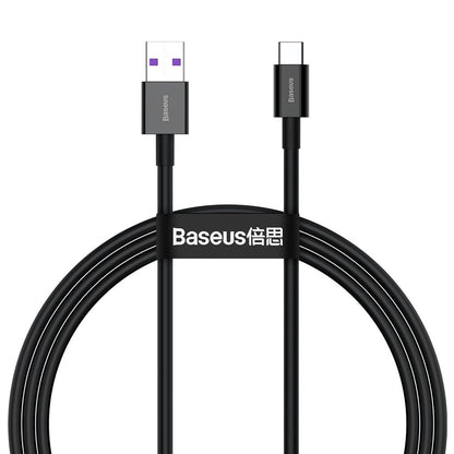 USB-A to USB-C Data and Charging Cable Baseus Superior, 66W, 2m, Black CATYS-A01