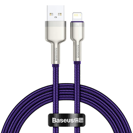 Καλώδιο Δεδομένων και Φόρτισης USB-A - Lightning Baseus Cafule Metal Series, 18W, 1m, Μωβ CALJK-A05