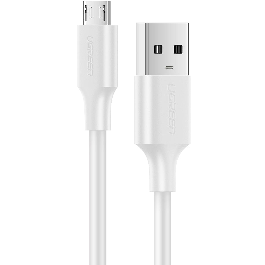 Καλώδιο Δεδομένων και Φόρτισης USB-A - microUSB UGREEN US289, 18W, 2μ, Λευκό