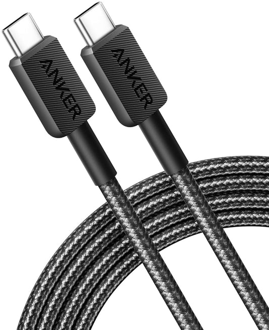 Καλώδιο Δεδομένων και Φόρτισης USB-C - USB-C Anker 322, 60W, 1.8m, Μαύρο A81F6G11